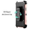 thumbnail image 5 of iPhone X Case, Mignova Rugged Plastic Heavy Duty Armor Holster Defender Full Body Protective Hybrid Case Cover with Belt Swivel Clip and Kickstand for Apple iPhone X (Rose Gold), 5 of 7