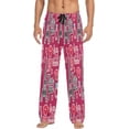 thumbnail image 2 of FREEAMG Eiffel Tower Pattern Pajama Pants for Men, Men's Separate Bottoms, Pure Cotton Comfortable Lounge Pants?445?, 2 of 7