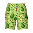 thumbnail image 4 of Lsque Mens Swim Trunks Green Avocado Pattern - Bathing Suit Compression Liner - Beach Swim Shorts Swimwear - (S-3XL) - Stretch Quick Dry -Small, 4 of 9