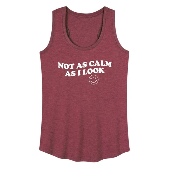 Instant Message - Not As Calm As I Look - Women's Racerback Tank Top