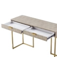 thumbnail image 6 of Posh Living Omer Faux Shagreen Console Table Cream White/Gold, 6 of 11