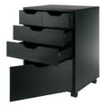thumbnail image 3 of Winsome Halifax Bins & Drawers Storage Mobile Cabinet 20521, Black Finish, 3 of 24