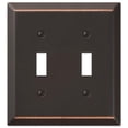 thumbnail image 1 of Amertac Electrical 163TTDB Century Aged Bronze Steel - 2 Toggle Wallplate, 1 of 2