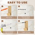 thumbnail image 4 of Uxcell 2Pcs Ganchos de Cuero, Gancho de Toalla Montado en Pared con Brocas de Tornillo Mini, 4 of 6