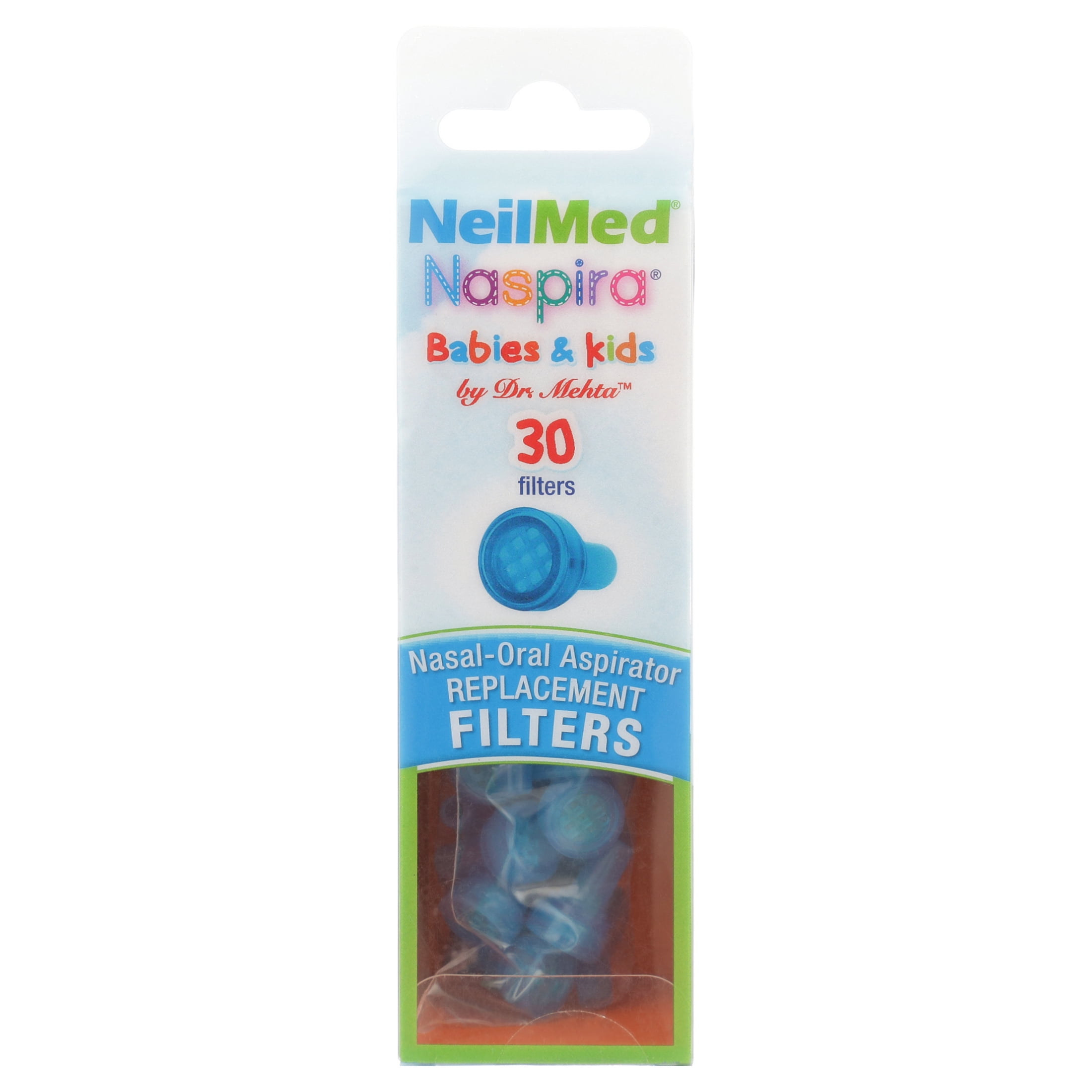 NeilMed Naspira Filter Replacements for Babies & Kids, 30 CT