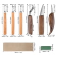 thumbnail image 2 of Uxcell Wood Carving Tools 10in1 Set Hand Carving Tool with Roll Bag, 2 of 7