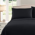 thumbnail image 3 of Sweet Home Collection Soft Microfiber 5-piece Split King Bed Sheet Set Black, 3 of 5