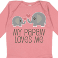 thumbnail image 4 of Inktastic My Papaw Loves Me Grandchild Boys or Girls Long Sleeve Baby Bodysuit, 4 of 5
