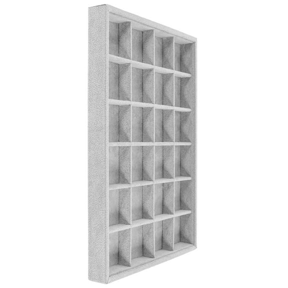 Onaparter Storage Drawers Counter Tray Jewelry Stand Earring Holder Organizer Compartments (Grey 2)