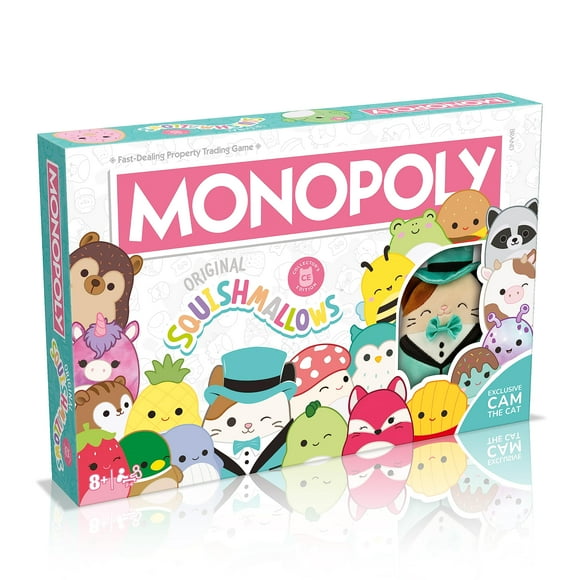 Monopoly: Collectors Edition Featuring Cam The Cat Plush Buy, Sell, Trade Spaces Collectible Classic Monopoly Game Officially-Licensed for 6 Players
