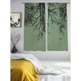 thumbnail image 2 of Green Black Branches Sheer Curtains 72 Inch Length 2 Panels Set, Botanical Dead Tree Birds Voile Window Treatment Rod Pocket Curtains Sheers Drapes for Bedroom/Living Room/Kitchen 52"x72"x2, 2 of 7