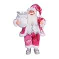 thumbnail image 4 of Adorno navideño de Papá Noel Macarena decoración suave para niños y adultos rosa, 4 of 8