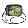 thumbnail image 2 of FORMRS Mini Crossbody Bag for Women Adjustable Shoulder Rope Travel Casual Phone Purse, Green Flowers, 2 of 7
