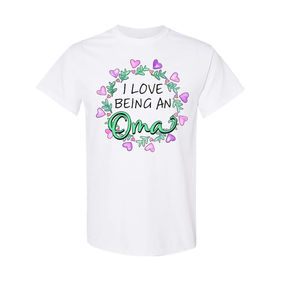 Inktastic I Love Being an Oma Circle of Hearts T-Shirt
