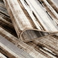 thumbnail image 5 of 2â€™ x 20â€™ Beige Rustic Strokes Runner Rug, 5 of 5