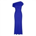 thumbnail image 4 of Njagoc3 Womens One - Shoulder Maxi Dress, Elegant Formal Gown, Wedding Reception & Banquet Wear, 4 of 5