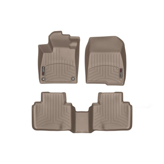 WeatherTech Custom Fit FloorLiners compatible with Honda Accord, Accord Hybrid - 1st & 2nd Row, Tan