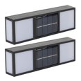 thumbnail image 2 of Apliques solares de pared dobles para exteriores, multifuncionales y ahorradores de energía, resistentes al agua IP65, ambiente cálido para patio, jardín y entrada de vehículos, 2 of 8