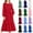 Red, variant on ATOGUTA Dresses Girls Long Sleeve Crew Neck Casual Dresses Fall Flowy Dress with Pockets Party Holiday Outfits Size 4T-15, Dark Blue