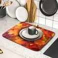 thumbnail image 5 of Bohemian Mandala Dish Drying Mat for Kitchen Counter Boho Ethnic Drying Mat 18 x 24 inch with High Absorbent Reversible Microfiber Dish Drying Pad Dish Rack Pad Drainer Mat for Coffee Bar, 5 of 6