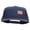 Navy, variant on Small Gold Patriotic American Flag Superior Cotton Twill Flat Bill Snapback Prostyle Cap - Navy OSFM