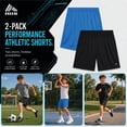 thumbnail image 6 of RBX Boys Athletic Shorts - 2 Pack Performance Mesh Jersey Gym Shorts with Elastic Waistband (8-16), 6 of 7