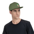 thumbnail image 6 of ZICANCN Cartoon Head Baseball Caps, Trucker Hats for Men And Women, Adjustable Breathable Flat Caps, Moss Green, 6 of 8