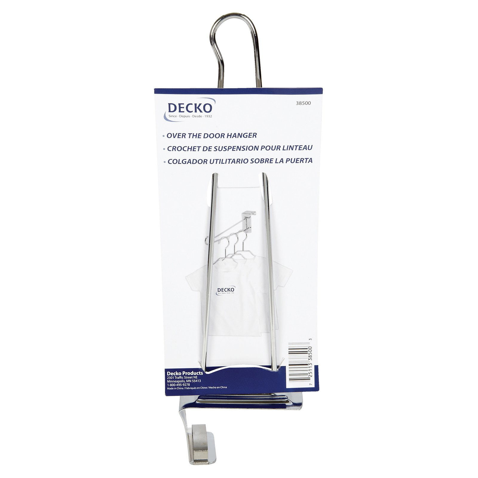 Decko Products Over the Door Metal Hanger