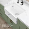 thumbnail image 2 of Farmhouse Sink, 24 Inch x 16 Inch White Farm Sink Small Farmhouse Kitchen Sink Apron Sink, 24" Kitchen Sink Single Bowl Prep Bar Sink, Laundry Sink with Bottom Grid and Strainer Drain, 2 of 4
