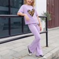 thumbnail image 6 of EnJoCho Preschool Girls Matching Shirt and Shorts Set for First Day of School Girls Summer Clothes Leopard Print Short Sleeve Crewneck T-Shirts and Elastic Waist Casual Pants 2 Pcs Outfits, 6 of 6