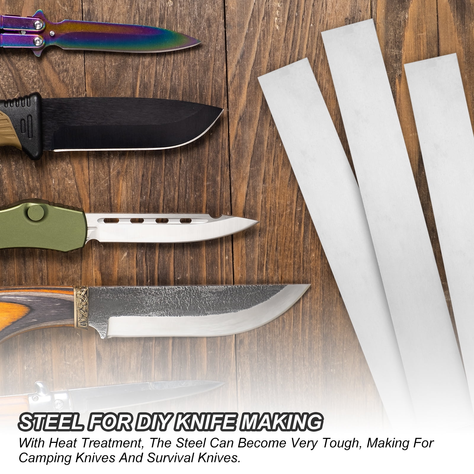 Unique Bargains Spring Steel for Knife Making Flat Bar for Blank Sheet 4"x 11/2"x 4/16"