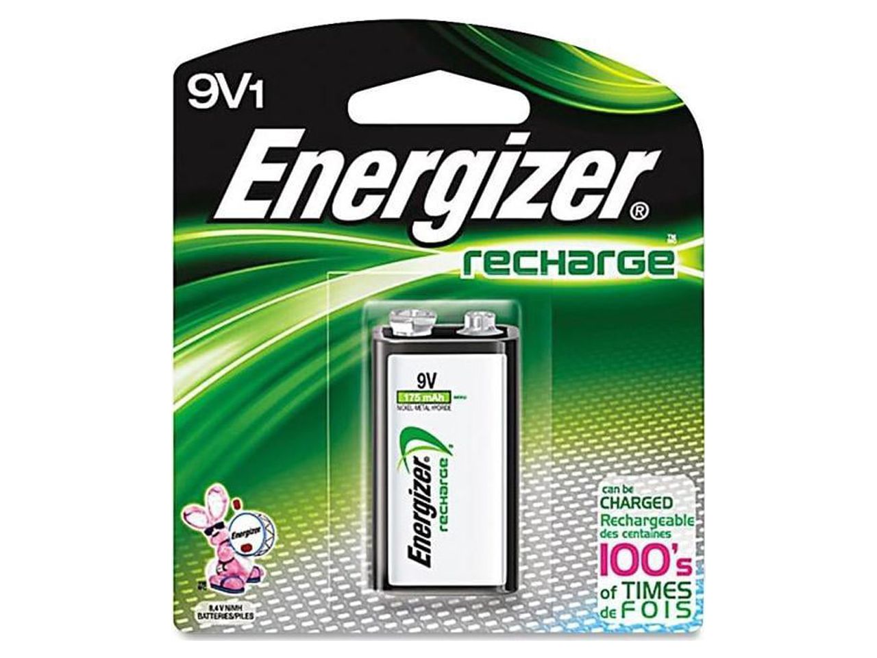 Energizer, EVENH22NBPCT, Recharge Universal Rechargeable 9V Battery 1-Packs, 24 / Carton
