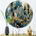 thumbnail image 2 of Designart "Reality Transcendence IV" Abstract Landscape Round Metal Art, 2 of 5