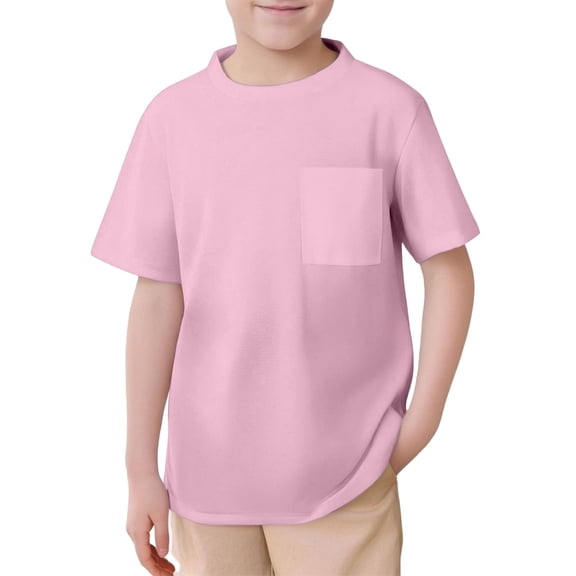 Kids T Shirts for Boys Girls Soft Toddler Boy Short Sleeve Shirt Pink Shirts Boys Tee Shirts 7-8 Years Tshirt Boys