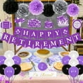 29Pcs Retirement Party Decorations Purple for Women, Happy Retirement