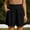 Black, variant on Pleated Front Bermuda Shorts for Women, Loose Wide Leg Athletic Casual Sweat Shorts with Side Pockets, Summer Beachwear