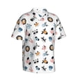 thumbnail image 3 of Xecao Cartoon Animals print Hawaiian shirt - a stylish short-sleeve button-down for men, perfect for casual beach and tropical outings., 3 of 9
