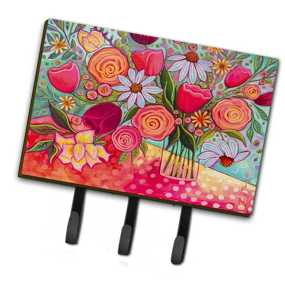 Polka Dots Flowers Leash or Key Holder