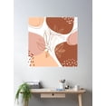 thumbnail image 2 of Brown Leaves Abstract Poster Wall Art, Modern Wall Decor For Living Room Bedroom, 17x17 UNFRAMED, 2 of 3