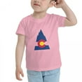 thumbnail image 3 of Colorado Mountain Flag Funny Toddler T Shirts for Boys Girls (Pink, Youth XL), 3 of 5