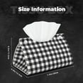 thumbnail image 5 of Pofeuu Black White Plaid Print Tissue Box Cover, Modern Decorative PU Leather Rectangular Tissue Box Case Organizer Holder for Vanity Countertop, Night Stands, Livingroom, 5 of 7