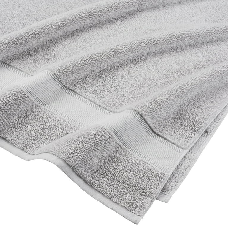 Hotel Style 6-Piece Egyptian Cotton Bath Towel Set, Platinum Silver, Size: 6 Piece Bath Towel Set