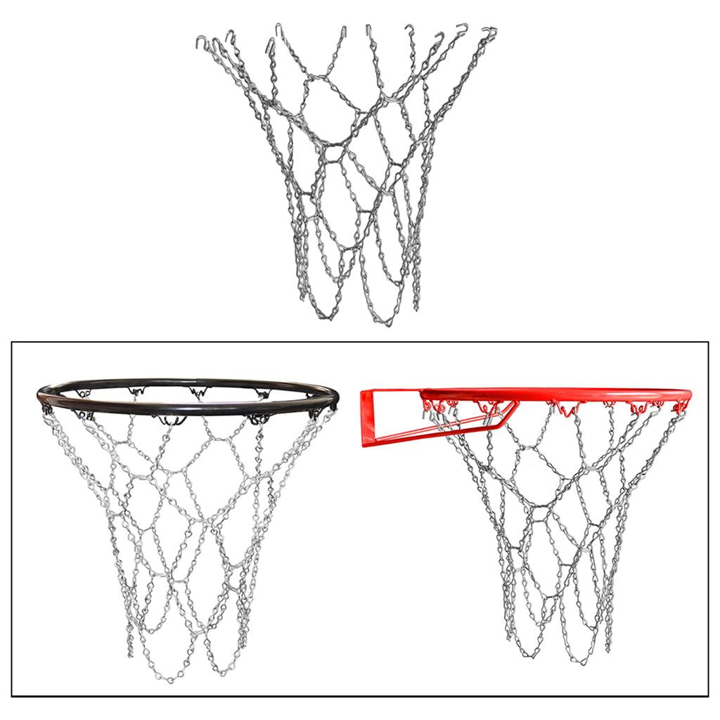 Rust Basketball Chain Net Heavy Duty Metal Chain Replacement Rim Hoop for indoor and outdoor - Golden, Length: 50cm