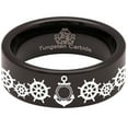 thumbnail image 5 of Nautical Tungsten Carbide Ring, 5 of 9