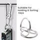 thumbnail image 4 of 100Pcs 50Mm Keyring Split Ring Set Heavy Duty Key Loop Sprung Hoop, 4 of 4