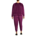 thumbnail image 3 of Terra & Sky Women's Plus Size Velour Pullover Top, 3 of 5