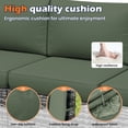 thumbnail image 5 of Poteban Patio Furniture Set 6 PCS Outdoor Sectional Conversation Sets Featuring Widen Wicker Armrests and High Back,Grey&Green, 5 of 6