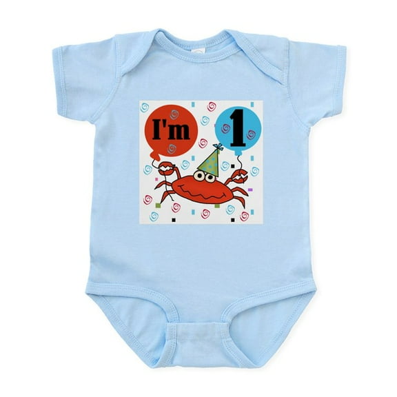 CafePress - Crab 1St Birthday Infant Bodysuit - Baby Light Bodysuit, Size Newborn - 24 Months