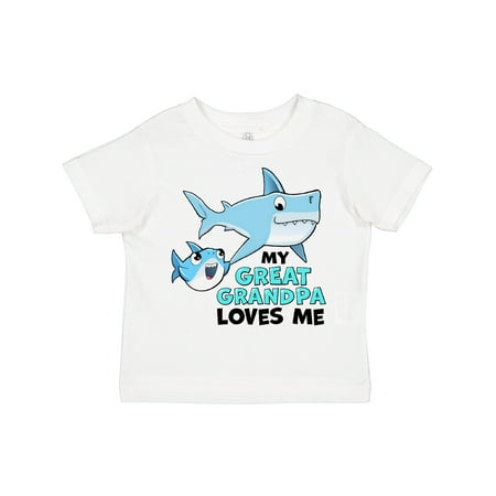 

Inktastic My Great Grandpa Loves Me with Cute Sharks Gift Toddler Boy or Toddler Girl T-Shirt