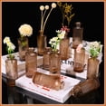 thumbnail image 6 of Bocaoying 12 Pack Vintage Glass Mini Bud Vase, Small Flower Vase in Bulk, Vertical Stripes Bottles Ribbed, Clear Vases for Flower, Centerpiece Decorative Vases for Home Wedding Bridal, 6 of 7
